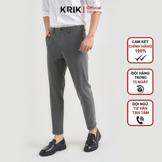Quần Âu Nam Local Brand KRIK Form Carrot Chất Liệu Poly Cao Cấp Màu Sắc Cơ Bản Dễ Phối Đồ QA7047