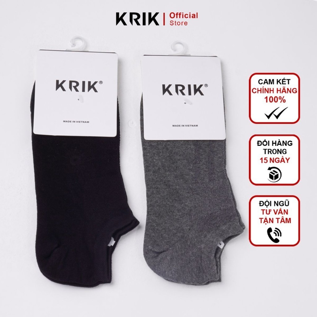 Tất Nam Giày Lười Cổ Chun Chất Liệu Cotton Cao Cấp Kháng Khuẩn Khử Mùi KRIK TA0460