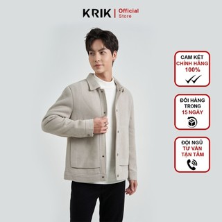 Áo Khoác Dạ Nam Local Brand KRIK Form Regular Chất Liệu Cao Cấp Thiết Kế Cổ Bẻ Khoẻ Khoắn, Thanh Lịch AK5043