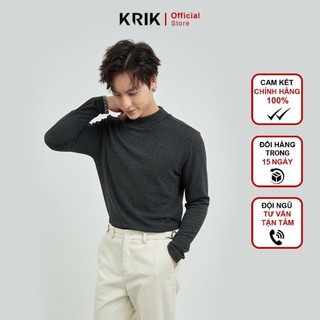 Áo nỉ nam dài tay local brand krik form regular chất liệu nỉ cao cấp thiết kế cổ tròn cao giữ nhiệt tốt an4055