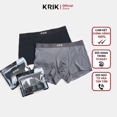 Quần Boxer Nam KRIK Chất Vải Cao Cấp Mềm Mịn, Kháng Khuẩn, Co Dãn Cực Tốt 9601