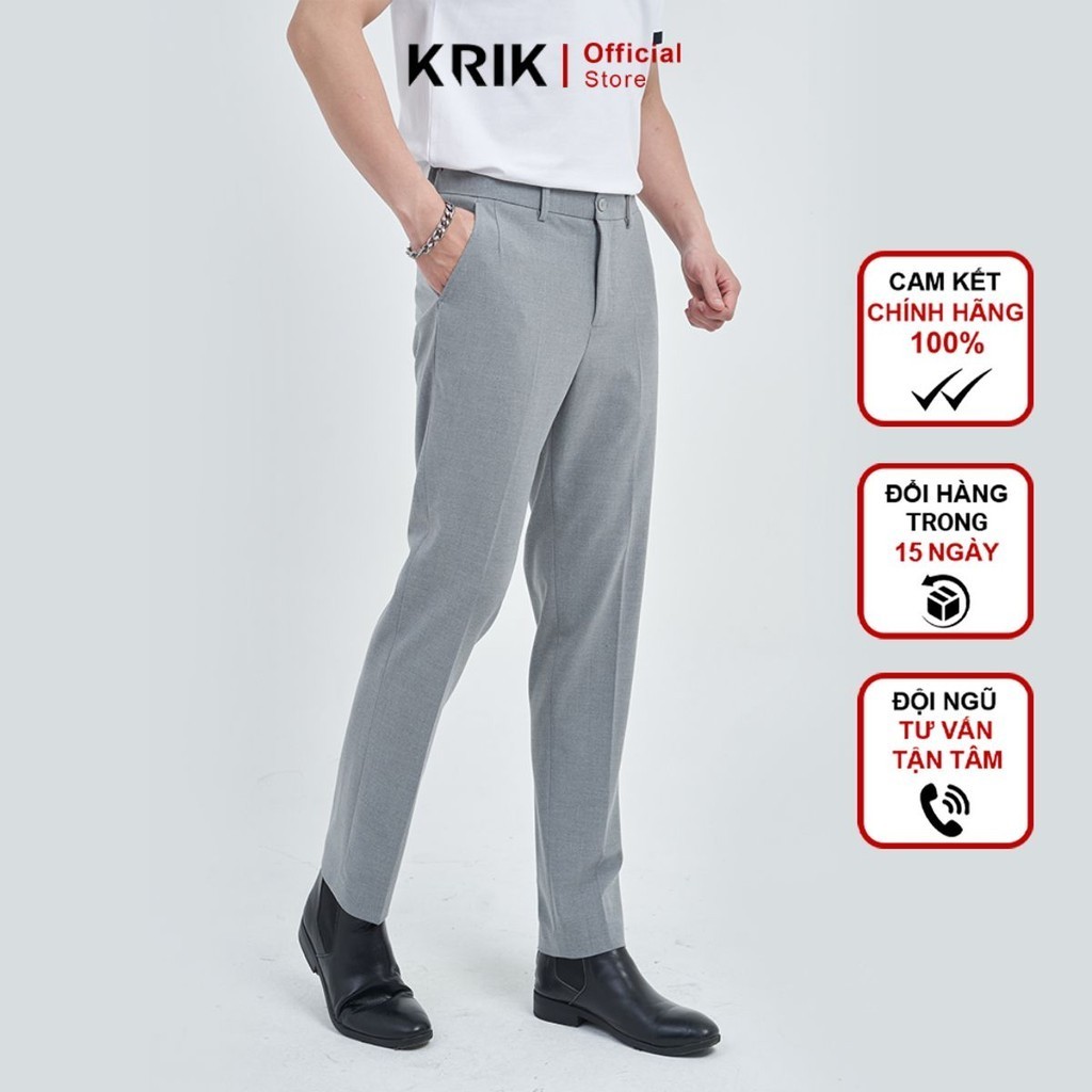 Quần Âu Nam Local Brand KRIK Form Slimfit Tôn Dáng Chất Liệu Polyster Cao Cấp Không Bai Xù QA7057