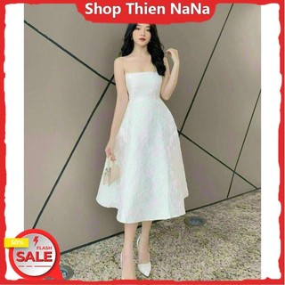 -25% Đầm xinh đẹp đi chơi áp 2 dây gấm có mút dáng váy xoè hàng y hình 100%-đầm đi dự tiệc...