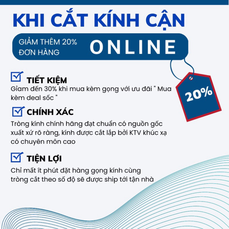 Tròng kính cận loạn đổi màu xanh da trời HOGA FASHION INLOOK EYEWEAR