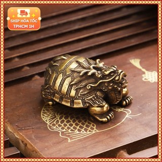 Tượng nhỏ bằng đồng kiểu dáng hình rùa đầu rồng