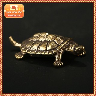 Tượng Nhỏ Bằng Đồng Kiểu Dáng Hình Rùa (Kích Thước: 5.5cm x 1.6cm)
