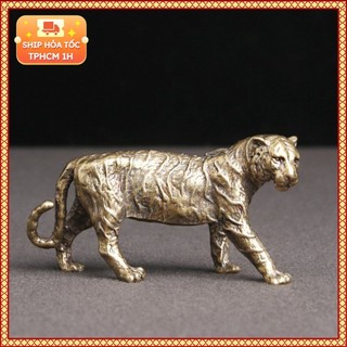 Tượng Nhỏ Bằng Đồng Kiểu Dáng Hình Con Cọp Móc Khóa (Kích Thước: 6.5cm x 3.3cm)