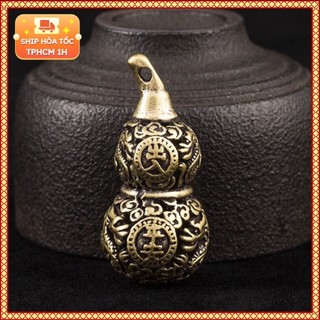 Tượng Nhỏ Bằng Đồng Kiểu Dáng Hồ Lô Xuất Nhập Bình An (Kích Thước: 1.8 x 4cm)