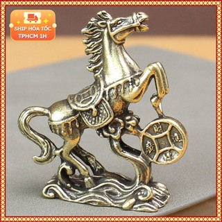 Tượng Nhỏ Bằng Đồng Kiểu Dáng Ngựa Kim Tiền