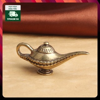Tượng Đồng Thau Hình Cây Đèn Thần (Kích Thước: 4.6cm x 1.9cm)