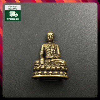 Tượng Đồng Thau Hình Phật Thích Ca Mâu Ni (Kích Thước: 4.5cm x 3.2cm)