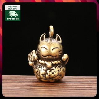 Tượng Đồng Thau Hình Mèo Thần Tài