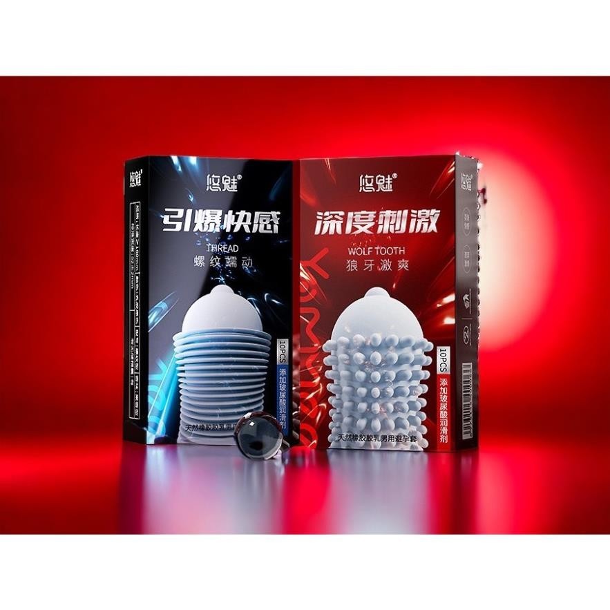 Bao cao su gân gai Biilie - Combo 2 Hộp 20 bao gân gai