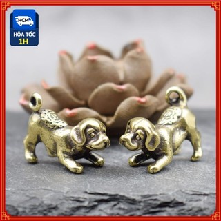 Tượng Đồng Thau Hình Chó Con