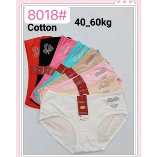 Combo 10 quần lót nữ thun cotton Thái Lan mềm mịn, đáng yêu 8018, size từ 40-60kg