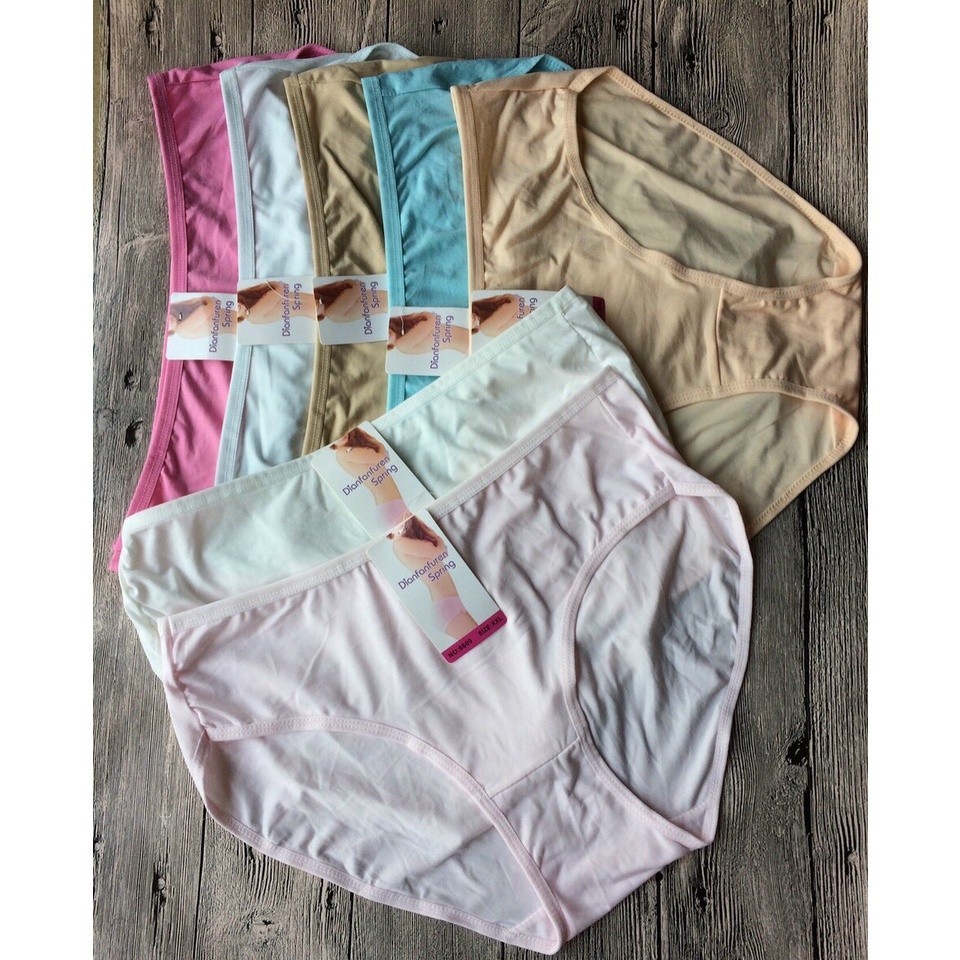Bộ 10 quần lót nữ thun cotton mềm mại, co giản, from to bigsize cho các nàng nặng cân, size từ 55-80