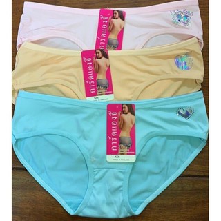 Bộ 10 Quần lót nữ thái lan cotton 351 lưng vừa Freesize<55kg