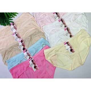 Bộ 10 quần lót nữ from to thông hơi hoa gấm, size từ 50-60kg