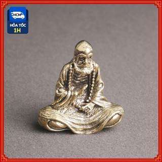 Tượng đồng thau hình phật bồ đề đạt ma thiền