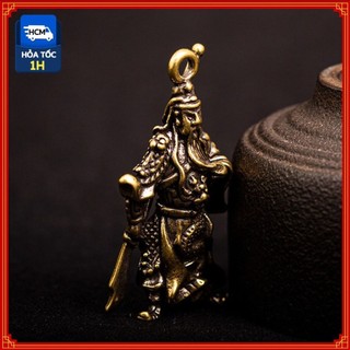 Tượng đồng thau hình quan vũ cầm đao