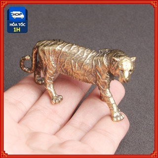 Tượng Đồng Thau Hình Con Hổ (Kích cỡ: 6.5 x 3.3cm)