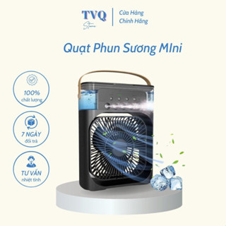 Quạt Phun Sương Để Bàn Dung Tích 600ML Làm Mát Có Chế Độ Hẹn Giờ Tích Hợp Đèn Led (TVQ Store)