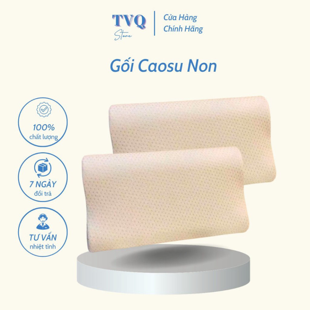 Gối Cao Su Non Cao Cấp Chống Ngáy Giảm Đau Vai Gáy Dành Cho Mọi Lứa Tuổi Tiện Lợi Sử Dụng TVQ Store