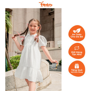Đầm váy thô cổ sen ngắn tay bé gái Rabity x ELLE Kids - designed in Paris phong cách thời trang Pháp 83039