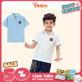 Áo thun polo cổ bẻ ngắn tay Spider-man bé trai Rabity áo thun polo cho bé trai cao hàng thương hiệu cao cấp 501.001