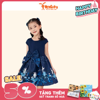 Đầm công chúa ngắn tay bé gái đầm đỏ noel cho bé gái Rabity 93442