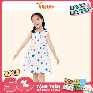 Đầm váy thô sát nách cho bé gái đầm mùa hè cho trẻ em Rabity đầm đi học cho bé đi chơi cho bé gái 93042