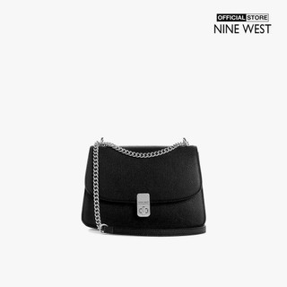 NINE WEST - Túi đeo chéo phom chữ nhật nắp gập phối dây xích Minka NYX516511-BLA