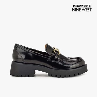 NINE WEST - Giày lười nữ mũi tròn phối mắc xích Allmy WNALLMY3-BLK02