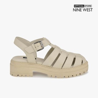 NINE WEST - Giày sandals nữ mũi tròn quai đan Anybel WNANYBEL3-IVO01