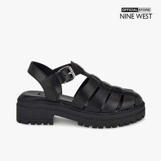 NINE WEST - Giày sandals nữ mũi tròn quai đan Anybel WNANYBEL3-BLK01
