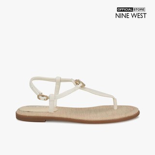 NINE WEST - Giày sandals nữ đế thấp dáng xỏ phối khuy kim loại Dayna WNDAYNA3-WHI01