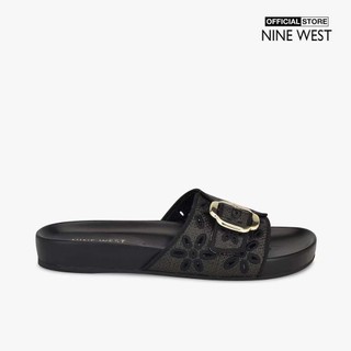 NINE WEST - Dép quai ngang nữ trang trí họa tiết Giulia WNGIULIA2-BLK01