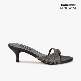 NINE WEST - Giày mules cao gót nữ dây quai đính đá Glitzy WNGLITZY5-BLK01