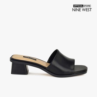 NINE WEST - Giày mules cao gót nữ mũi vuông Pathi WNPATHI3-BLK01