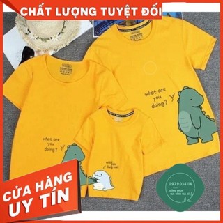 Áo thun giá sỉ Áo Thun Đồng Phục Gia Đình Mẫu Khủng Long Thun cotton co giãn 4 chiều nhiều màu