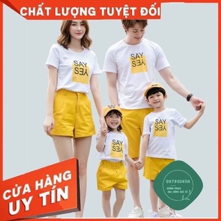 Áo gia đình 3/4/5 người Đồ đôi mẹ và bé thun cotton dày dặn Đồng phục gia đình GD0023T Áo thun giá sỉ