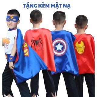 Áo choàng cho bé, áo choàng siêu nhân, áo choàng cánh dơi 2 lớp kèm mặt nạ cho bé - Happy Life 4U