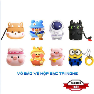 Vỏ Bảo Vệ Hộp Sạc Tai Nghe airpod pro airpod 2 3 Bằng Silicon Mềm Sang Trọng AKADO  SP17