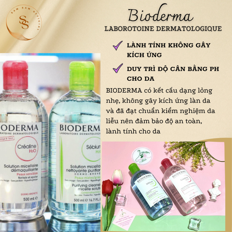 Nước Tẩy Trang Bioderma Dành Cho Da Dầu Mụn Và Da Nhạy Cảm, Sạch Sâu Lành Tính 500ml | BigBuy360 - bigbuy360.vn