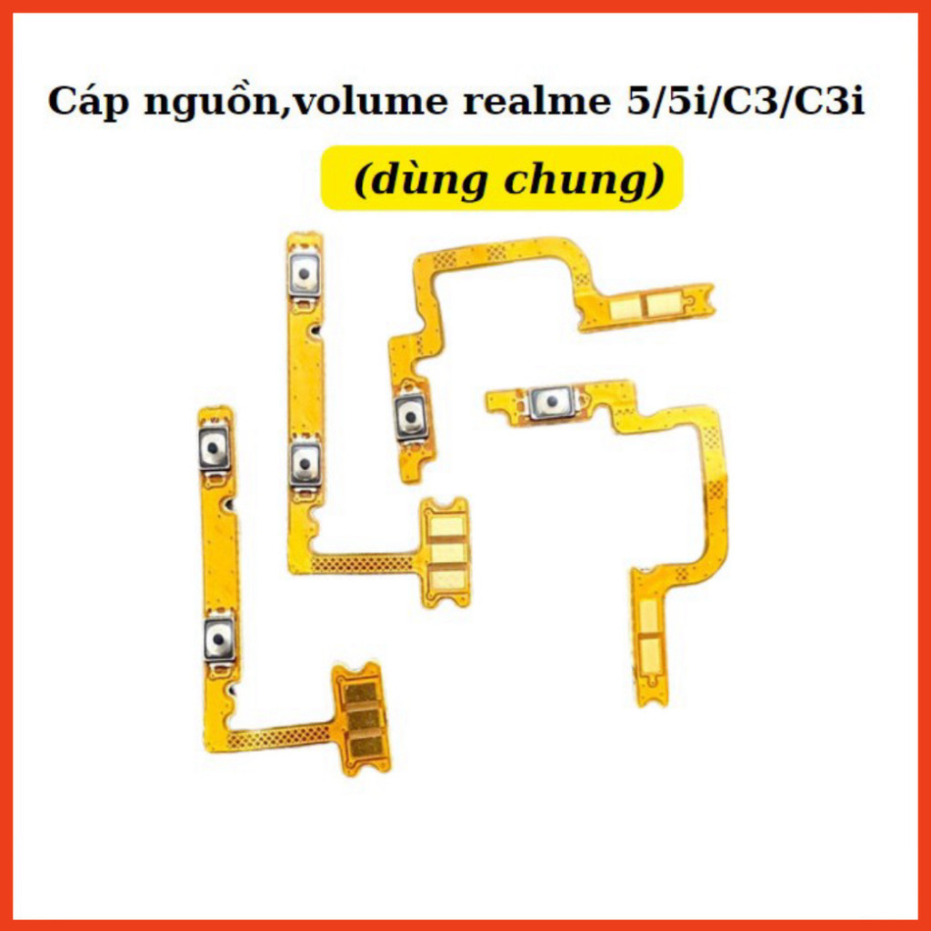 Cáp nguon, volum realme 5/5i/C3/C3i