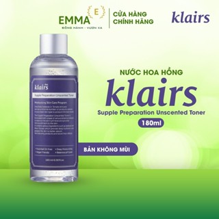 [Hàng nhập khẩu, đầy đủ tem phụ] Toner Klairs - Nước hoa hồng Klairs không mùi/Có Mùi - Supple Preparation Unscented 180