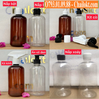 Chai nhựa pet 500ml xịt cò, chai 500ml nhấn vịt