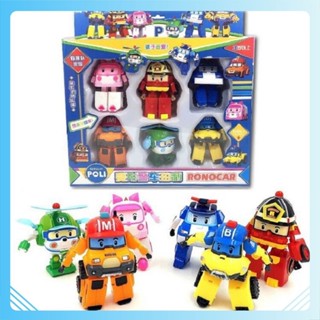 Hộp Đồ Chơi Robocar Poli Hộp 4 Hoặc 6 Mẫu biến hình thành ô tô và Robot Cho Trẻ Em - Đồ Chơi Thông Minh