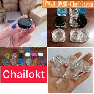 Hũ chiết kem, 3g, 5g, 10g, mỹ phẩm, dưỡng, hũ nhựa tròn, vuông, kim cương