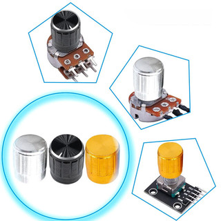 Núm chiết áp hợp kim nhôm 15x17mm